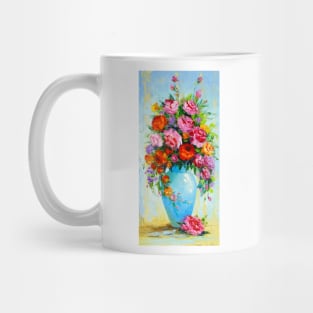 Bouquet of roses in a vase Mug